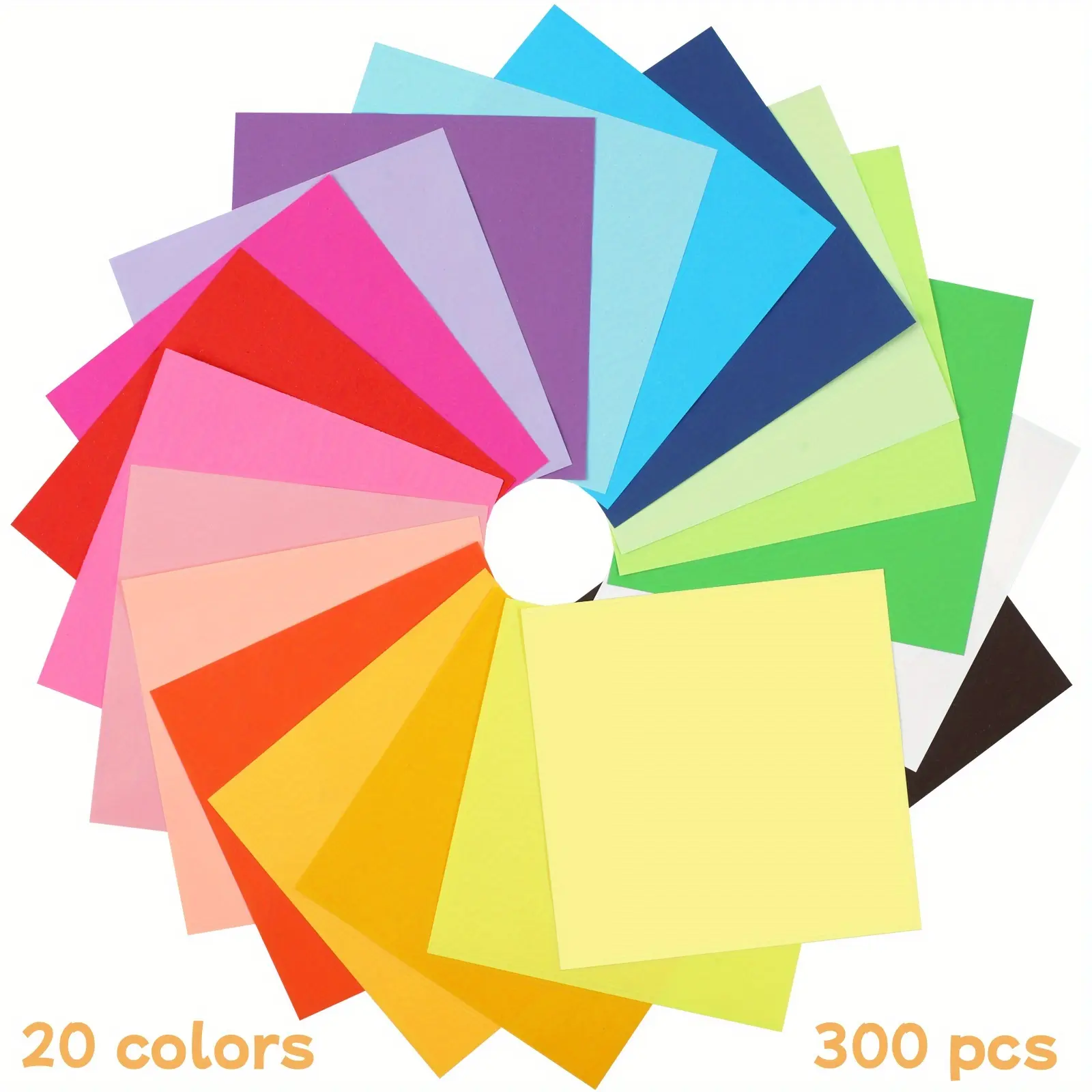 300 Sheets 6" Square Origami Paper, 20 Colors Origami Paper 6x6, Double Sided Color Origami Papers for Beginner, Origami Paper for Arts and Crafts, Diy Craft Model