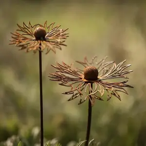 1pc Rustic Bluebonnet Metal Sculpture - Weathered Iron Flower Art for Garden, Patio, Lawn Decor - Outdoor Holiday Decoration & Unique Gift Idea, Garden Art Piece | Natural Look | Durable Metal, Metal Garden Decor