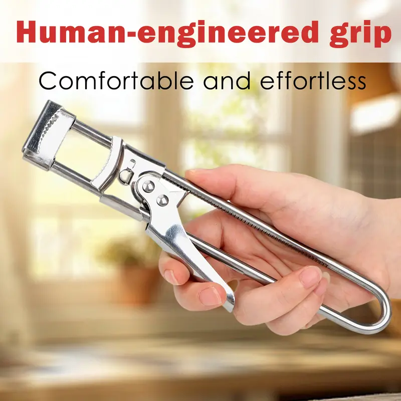 Jar Opener for Weak Hands, Multifunctional Adjustable Can Opener, Stainless Steel Jar Lid Opener Bottle Opener Tool for Seniors with Arthritis, Manual