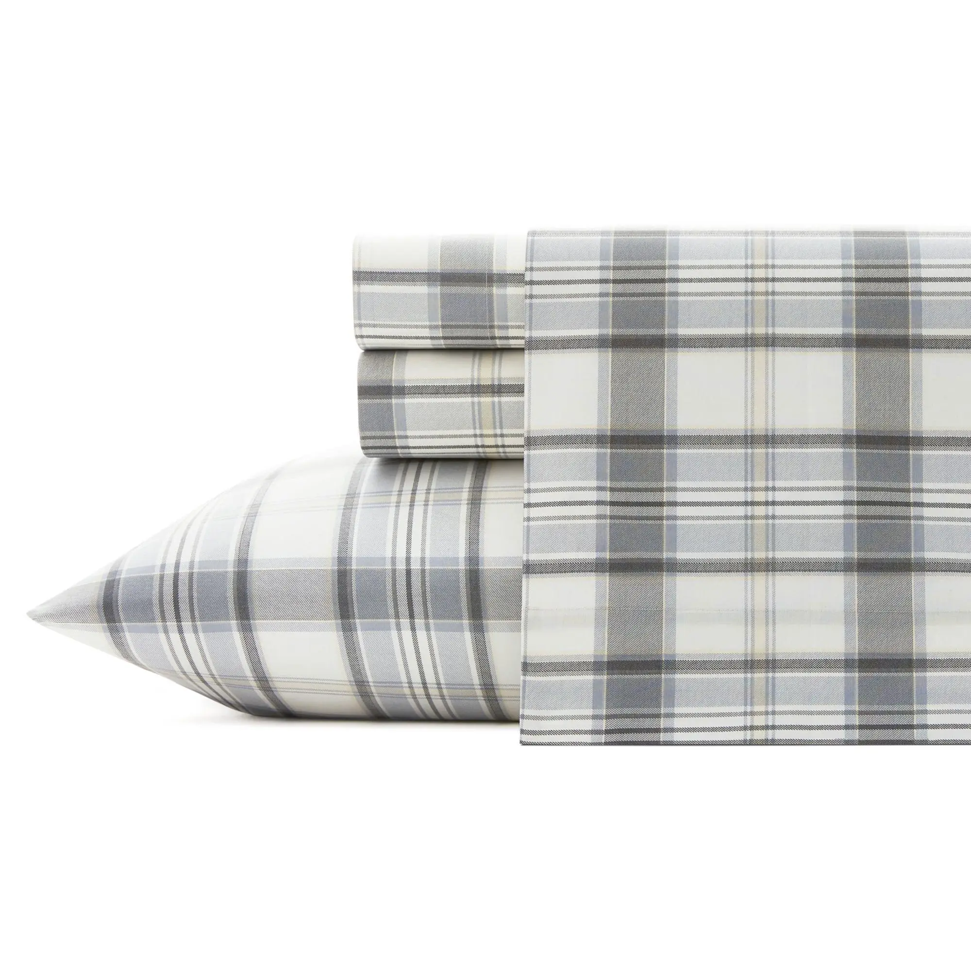 Eddie Bauer Chinook Plaid Ivory Twin Sheet Set