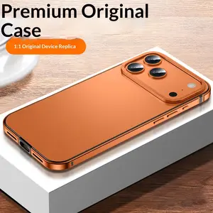 Original Case for iPhone 16 15 Pro Max, Ultra-Thin Aluminum Frame, Matte Back Panel, Anti-Drop, Original Color Protection Cover