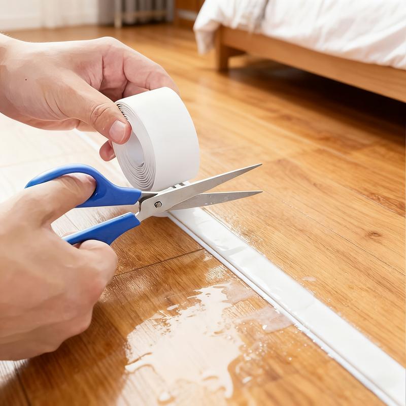 [Heavy-Duty Waterproof Tape] Waterproof Vinyl Tape - Heavy-Duty Instant Leakproof Seal for Bathroom Sinks, Toilets, Bathtubs - 1 Roll (Strip) Easy Cut-to-Fit DIY Waterproofing Film (No Tools Required)