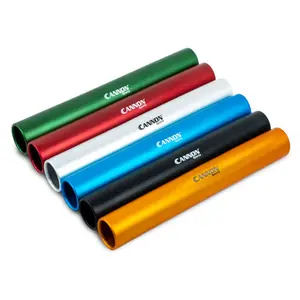 Cannon Sports Aluminum Track Relay Baton - Smooth Rolled Edges, Non-Slip Grip, Various Colors