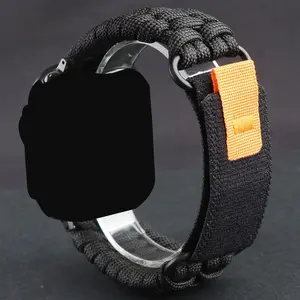 1pcs Nylon Buckle Umbrella Rope Watch Band for Apple Watch Series 11/10/9/8/7/se/6/5/4, Handmade Outdoor Strap for Iwatch Ultra 49mm-40mm Smart Watch Accessories Smartwatch Strap Smart Watch Straps