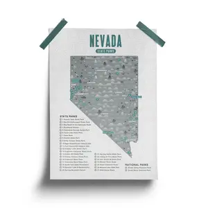 Nevada State Park Map - Checklist