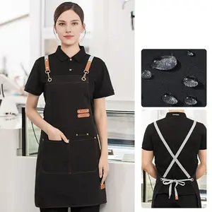1 waterproof and stain-resistant apron, adjustable and . Suitable for supermarkets, restaurants, fruit shops, and bubble tea shops. Cotton Kitchen Linen Comfortable Flower Black