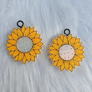 Sunflower Car Freshie Vent Clips - Yellow Sunflower Design, Ideal for Car Vent Decoration