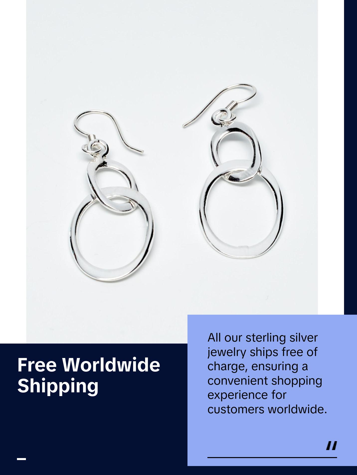 Oval Link Silver Earrings