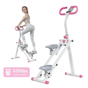 Mini Stair Stepper for Home - Quiet Cardio Workout Machine with LCD Monitor, Adjustable Resistance for Small Spaces! Folding Exercise Bike