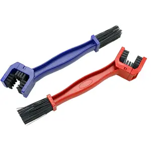 Bike or Motorcycle Chain Washer, Cleaning Brush 2 Pcs (Color, Blue and Red)