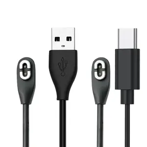 2 Pack Charger Cables Compatible with ,    , Suitable for Aftershokz Aeropex AS800/803/ Open Pro, OpenRun Mini, OpenComm  Conduction (2, Black)