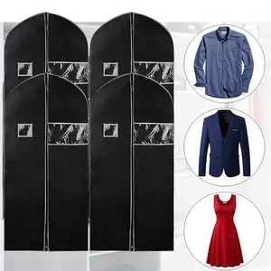 5 Pieces Dustproof Suit Cover Bags, Garment Bags for Closet Storage, for Storage Suits, T-shirts, Jackets and Trousers on Closet