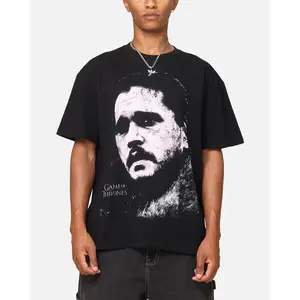 73Studio X Game Of Thrones Jon Snow Vintage T-Shirt Black Acidwash