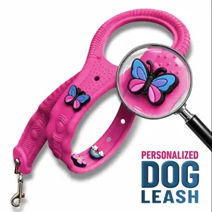 PYNZ - Personalizable Dog Leash - Multiple Colors, Lightweight Durable EVA, Waterproof Non Slip Grip, Tangle Free, Customizable with PetPYNZ Charms, Secure Alloy Snap Hook Personalized Dog Leash