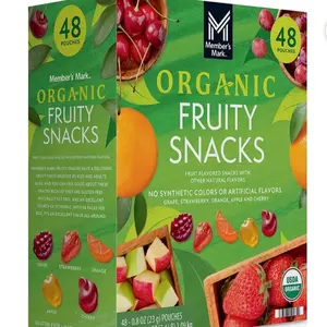 Organic Fruity Snacks 48 ct. Gluten-Free with Natural Flavors USDA Organic Fruit Flavored Pouches