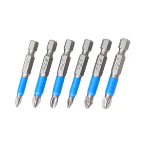 6pcs Magnetic Anti-Slip Screwdriver Bit Set, Phillips Screwdriver Bits Hand Tools, 1/4'' Hex Shank Cross for Power Screwdriver Drill Impact Driver(PH1, PH2, PH3, PZ1, PZ2, PZ3)