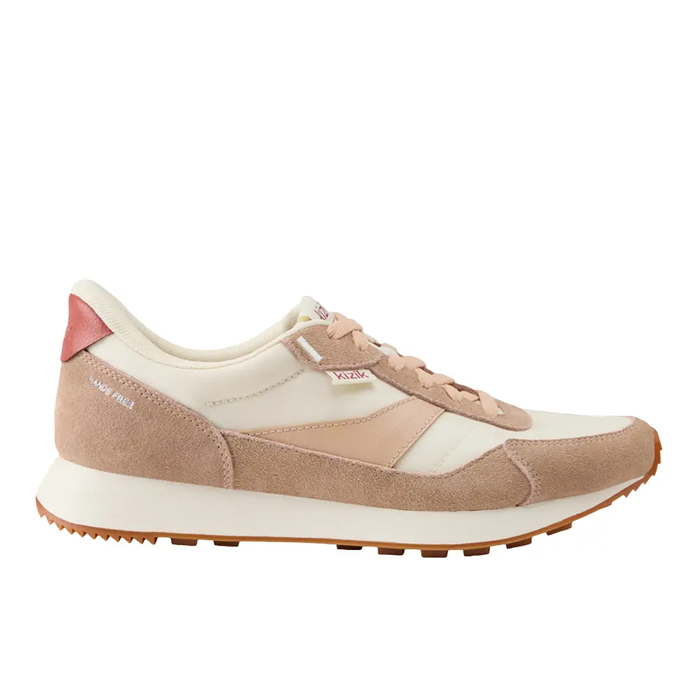 Kizik Womens Siena Hands Free Lace Up Sneakers Shoes Casual - Beige
