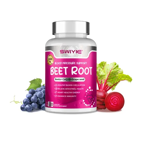SWIYIE -beet root Vegan Quick Release Capsules Black Pepper Extract for Enhanced Absorption 120 Count Edible Dietary Supplements High Fiber Natural Healthcare Fitness Optimum
