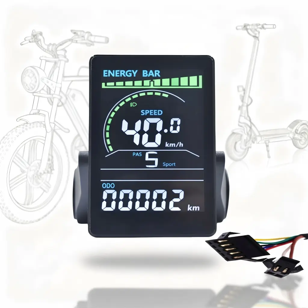 M6C E-Bike Display – SM 7Pin Waterproof Wired LCD Screen, IP65, For ...