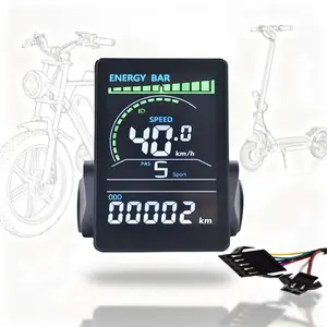 M6C E-Bike Display – SM 7Pin Waterproof Wired LCD Screen, IP65, For UART 2 Protocol, Fits Fat Tire E-Bikes & Scooters, Bicycle Gadgets