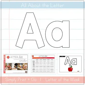 Toddler & Preschool | Letter Aa Curriculum