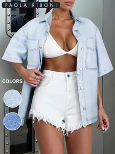 Women's Denim Jacket, Casual Top for Summer, Fashion Women's Clothing for Daily Wear, Coats