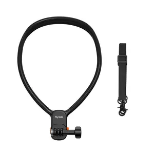 Flymile Neck Strap Mount for DJI Action 6/5 Pro/4/Insta360 Go Ultra/Ace Pro 2/X5 Camera, Chest Fixed First Person View Bike Stand Outdoor Accessories