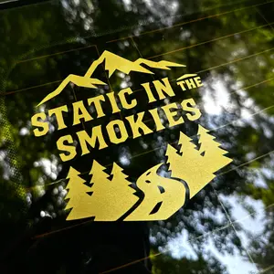 STATIC IN THE SMOKIES - Premium Vinyl Decal