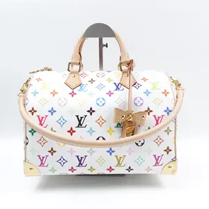 Pre-owned Louis Vuitton Canvas Shoulder Bags Speedy White Multicolor Shoulder Bag T10399852