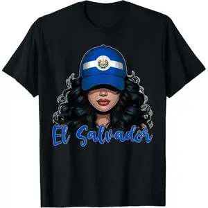 Salvadoran Girl El Salvador Flag Proud Salvadorena Women T-Shirt