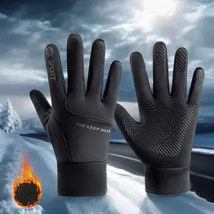 Autumn Winter Outdoor Cycling Gloves, Riding Gloves, Wind-Resistant Fleece Lined, Touchscreen Compatible, Essential Sports Accessories