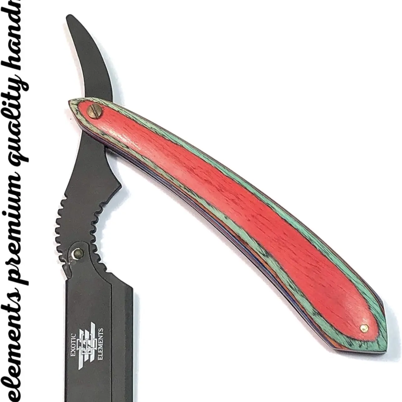 Salon and Barber Straight Edge Razor Rainbow Color - Unisex -  Hair Cutting - Beard Shaping - Eyebrow Trimming