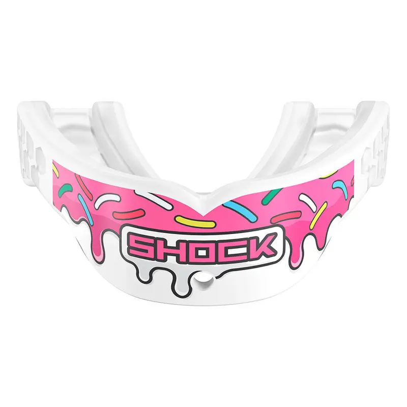 Shock Doctor Gel Max Power Print Mouthguard - Custom Fit, Breathable, Protective Design, Convertible Tether, Ideal for Sports, No BPA or Latex