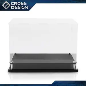 CROSSDESIGN Box Glove Display Case Black Base Riser Stand for Full Size Boxing Glove Holder