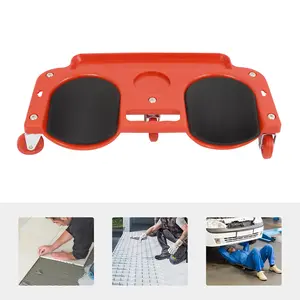 CNCEST Rolling Knee Pad with Sponge Cushion Movable Knee Dolly Tool Tray Red No Warranty