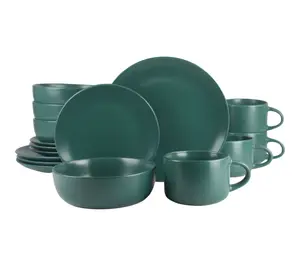10 Strawberry Street 16 pc Wazee Matte Dinnerware Set
