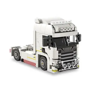 European Style Truck Trailer Building Blocks, Engineering Car Educational Assembly Toy, Collectible Ornaments Toy, Boys & Men gifts, Building Blocks Model