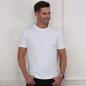 Lucca Luxury Touch Cotton and Silk T-Shirt White