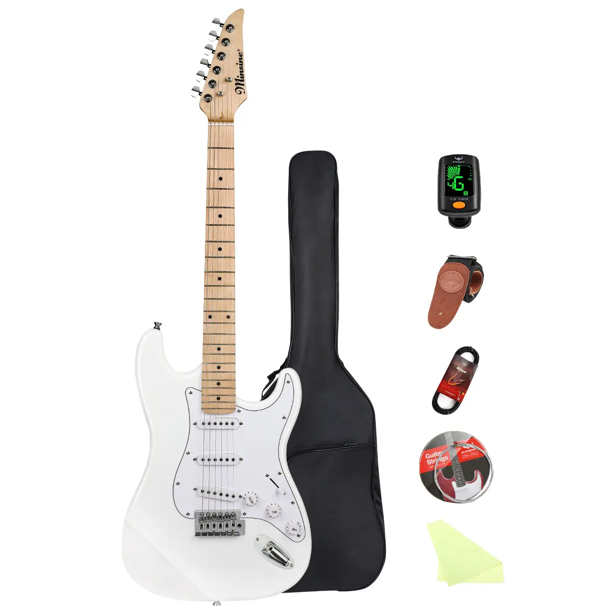 Bullfighter MS100 Electric Guitar Beginner Kit – 39 Inch Solid Body Lightning Blue, Full Starter Set with Gig Bag, Strap, Tremolo Arm, Cable & Picks – Perfect for Adults & Beginners
