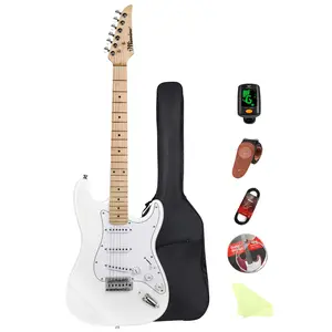 Bullfighter MS100 Electric Guitar Beginner Kit – 39 Inch Solid Body Lightning Blue, Full Starter Set with Gig Bag, Strap, Tremolo Arm, Cable & Picks – Perfect for Adults & Beginners