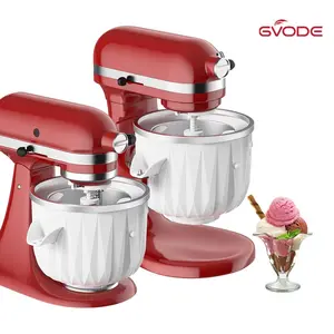Ice Cream Maker Attachment for KitchenAid Stand Mixer, Compatible with KitchenAid 4.5 Qt and Larger Stand Mixers, 2-Quart Frozen Yogurt - Ice Cream & Sorbet Gelato Maker by GVODE
