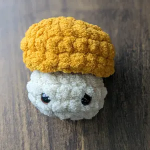 Mushroom Mini Pop! Fidget Toy - handmade plushie - amigurumi