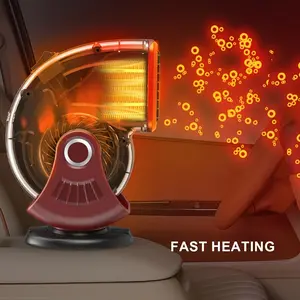 12V 150W Portable Car Heater and Demister, Built-in Cigarette Lighter Adapter-Ideal for All Vehicles, Warm in Winter and Clear Vision