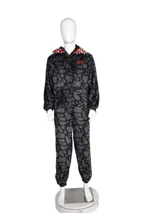 Demogorgon Pajamas for Adults, Thick Plush One-Piece Costume for Halloween Parties, Cozy Warm Sleepwear for Fall & Winter