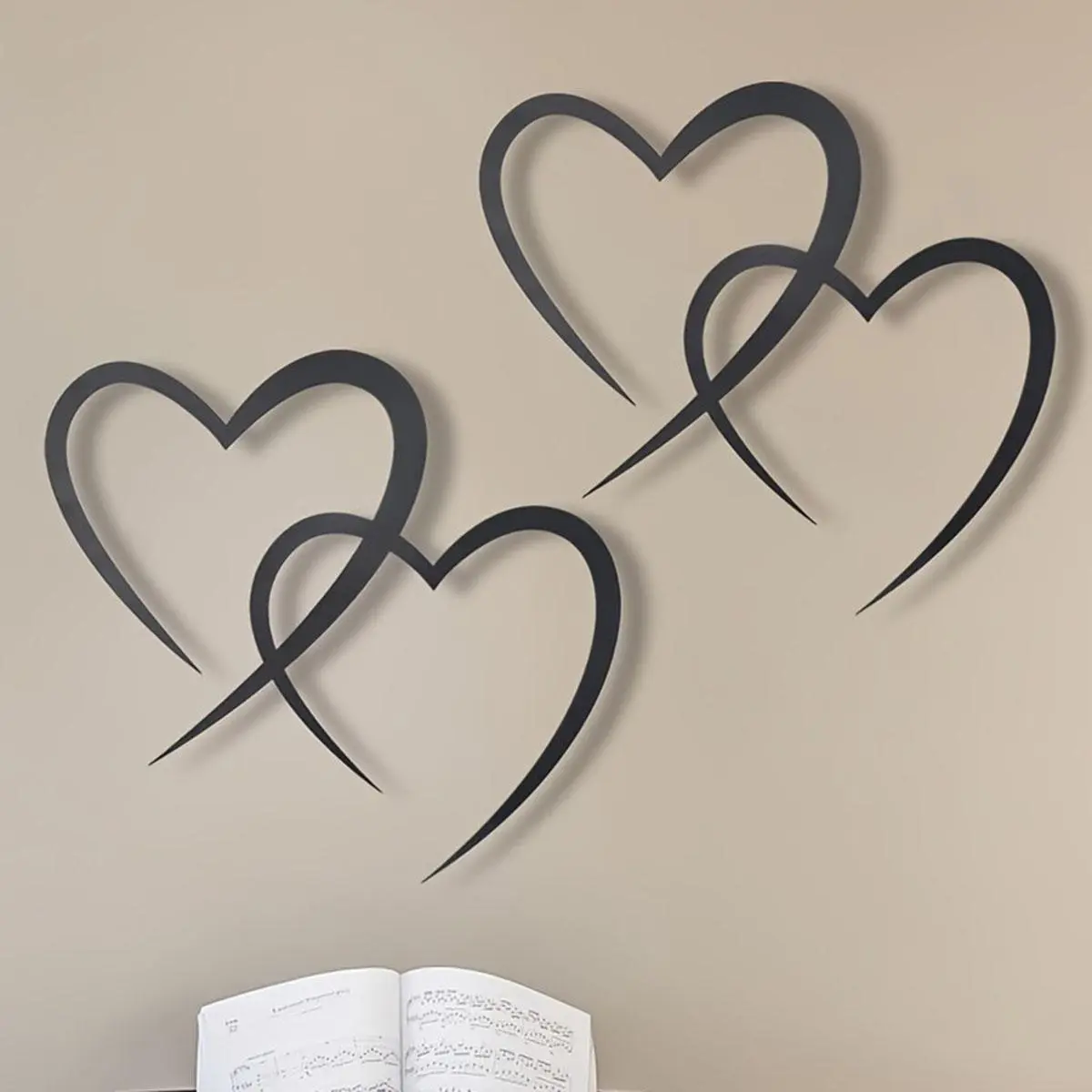 Metal Heart Wall Decor, 1 Count Heart Shaped Wall Art, Wall Art Decoration, Wall Decor for Home Living Room Bedroom, Room Decor, Home Decor, Home Decor Supplies, Posters, Home Decor Accessory