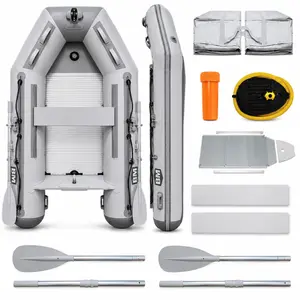 8.2'/ 10'/ 10.8' TITAN Inflatable Boat Dinghy, Heavy Duty Fishing Boat with Aluminum Floor, Portable Blow Up Raft for Lakes, Rivers & Outdoor Recreation
