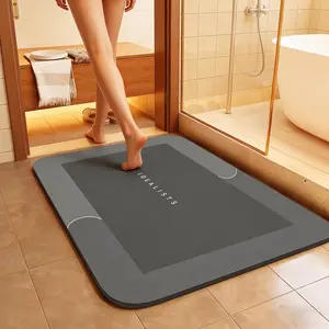 A Super Absorbent Floor And Bathroom Anti Slip Mat, Suitable for Bathroom Bathtub Anti Slip And Absorbent Decoration, Diatomaceous Earth Quick Drying Soft Bathroom Foot Mat, Spring And Summer Bathtub Anti Slip Mat, Home Decoration Mat