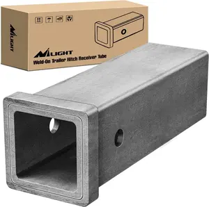 Nilight Hitch Adapter 2.5" x 10" Combo Bar Trailer Receiver Tube Weld-on Raw Steel Hitch Bar
