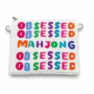 Obsessed Mahjong Beaded Coin Purse