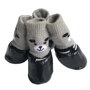 4Pcs/Set Pet Shoes Winter Warm Dog Socks Waterproof Anti-Slip Rain Snow Boots for Small Large Dogs Cats Puppy Chihuahua Shoes CDDMPET